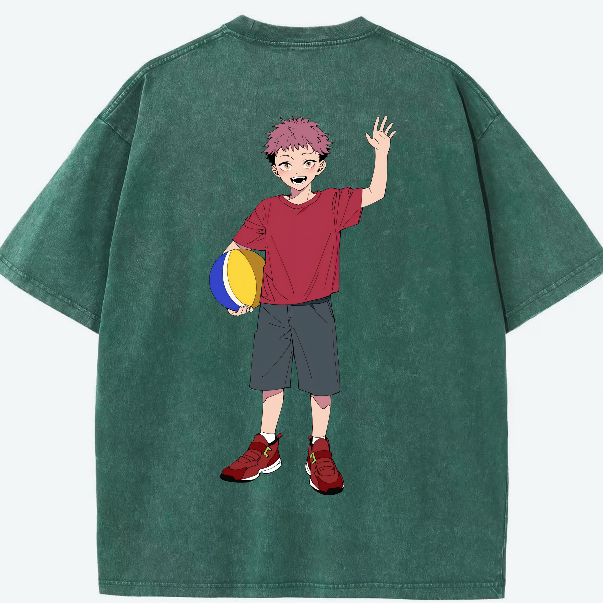 （画像用） 呪術廻戦 Jujutsu Kaisen 綿100% ヴィンテージ風 半袖Tシャツ（背面プリント）